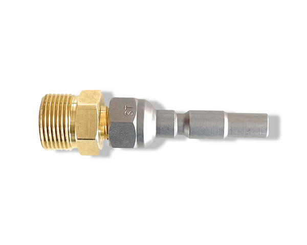 Stecknippel D10 auf M22 × 1,5 AG – passend für Kränzle light line – D10 / M22 AG