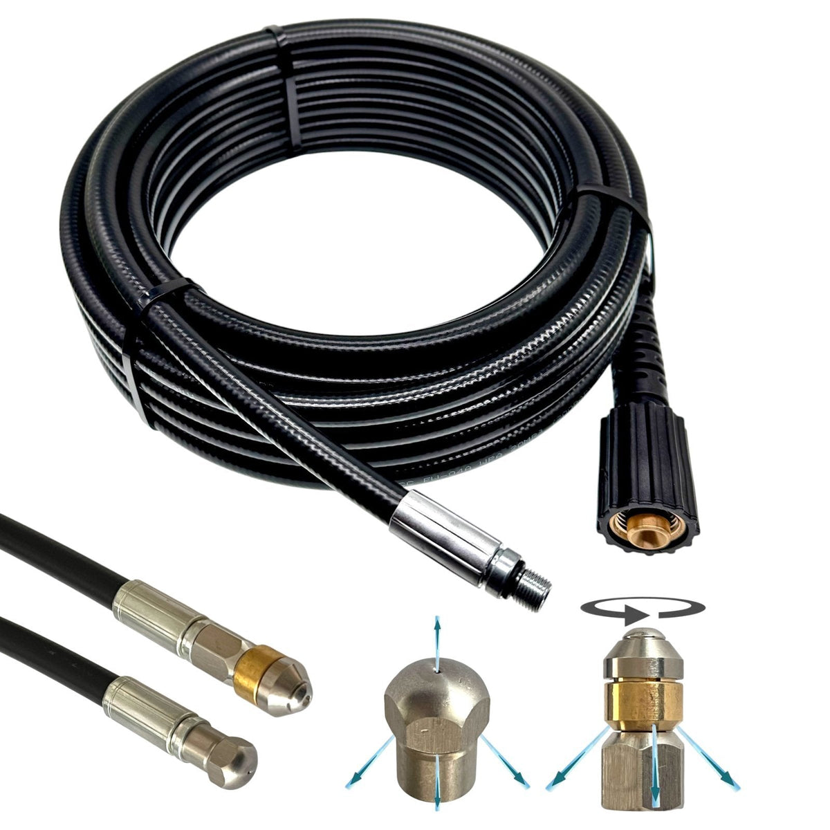 Rohrreinigungsschlauch für Nilfisk/Alto – 1/2 Zoll IG, 14 mm Dorn – Produktansicht 2