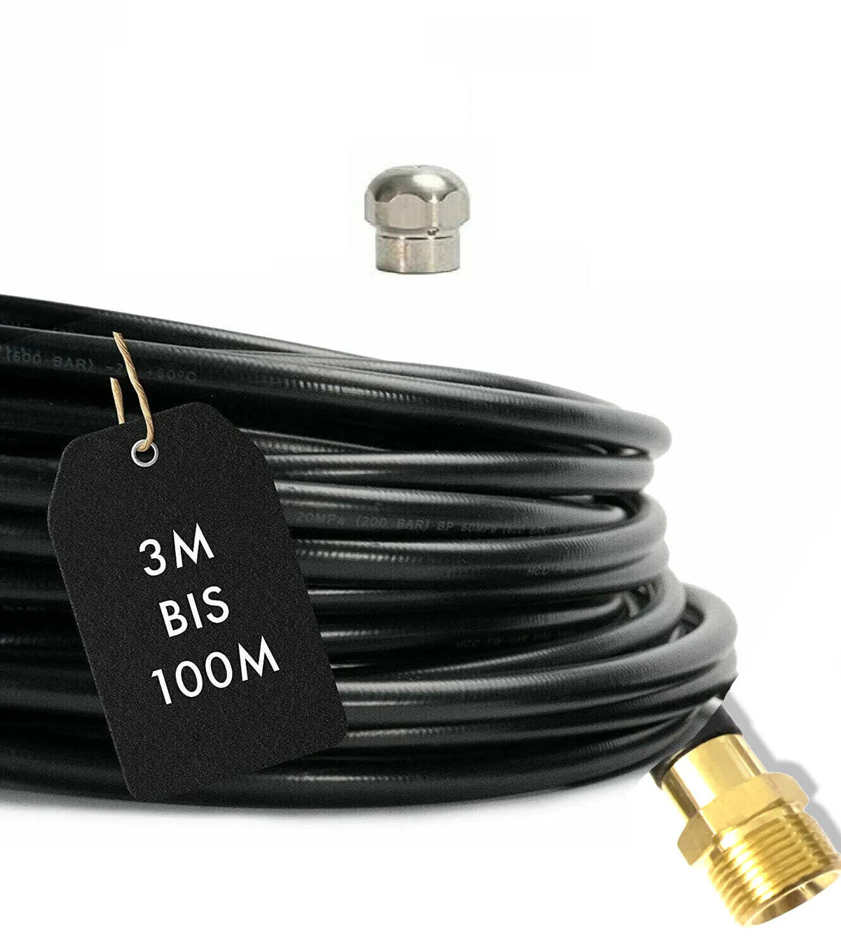 Rohrreinigungsschlauch M22 × 1,5 AG – Länge und Düse wählbar – Produktansicht 2