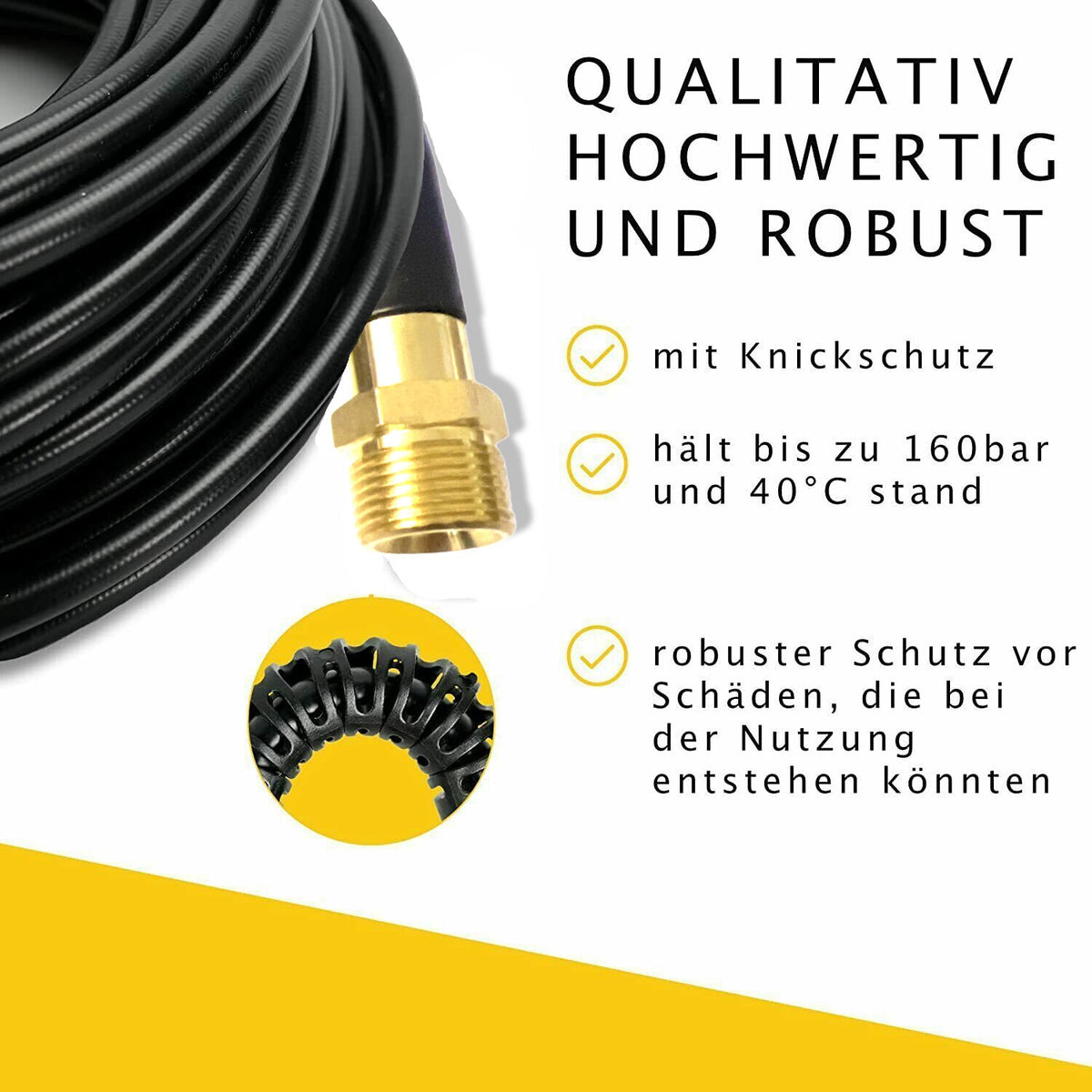 Rohrreinigungsschlauch M22 × 1,5 AG – Länge und Düse wählbar – Produktansicht 8