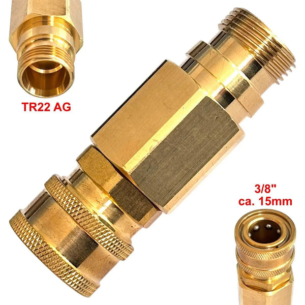 Adapter TR22 AG auf 3/8-Zoll-Schnellkupplungsbuchse