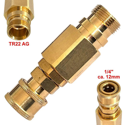Adapter TR22 AG auf 1/4-Zoll-Schnellkupplungsbuchse