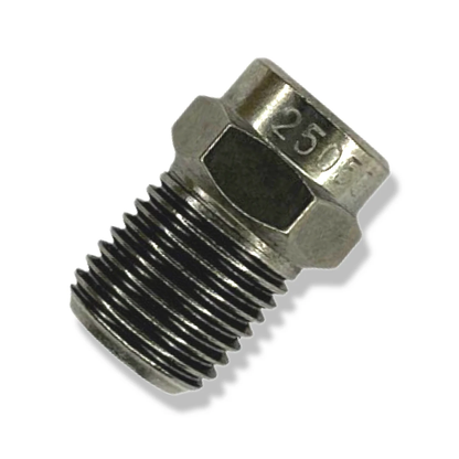 Flachstrahldüse 25° – 1/4 Zoll NPT AG, Düsenkennzahl 035 oder 045 – 045