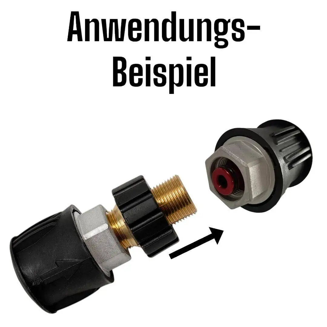 Kupplungsadapter für Parkside – Quick Connect auf M22 AG – Detailansicht