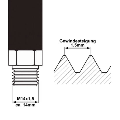 Hochdruckschlauch 20 m – M22 IG / M14 IG, DN6, 200 bar – Ansicht 5