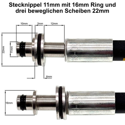 Hochdruckschlauch TR22 IG / 11-mm-AVS-Stecknippel – DN6, 220 bar – Ansicht 3
