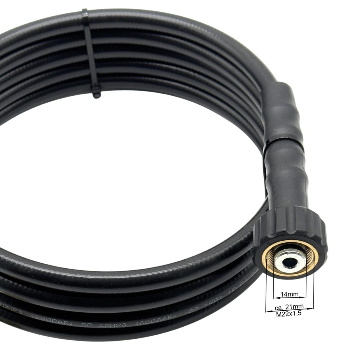 Hochdruckschlauch DN6 – beidseitig M22 IG, 14-mm-Dorn, 160 bar – Ansicht 3