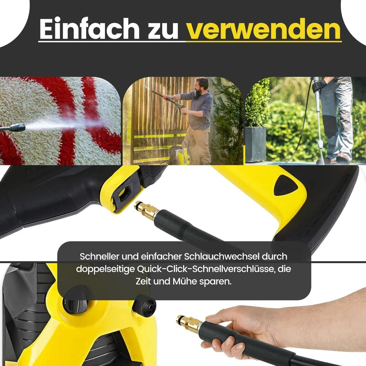 Hochdruckschlauch für Kärcher K-Serie – Quick Connect beidseitig, DN6 – Ansicht 13