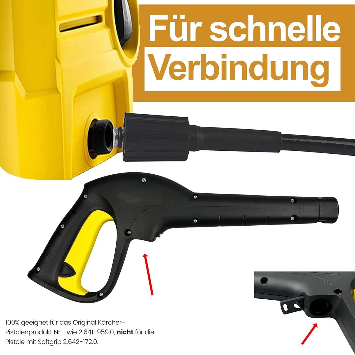 Schlauchset M22 IG / Kärcher Clip – mit Befestigungsclip, Referenz H 9 – Ansicht 6